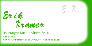 erik kramer business card
